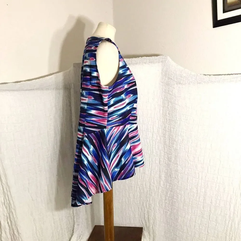 ModaMix NWT Multi-Colored Print Top Size 1X - Picture 4 of 10